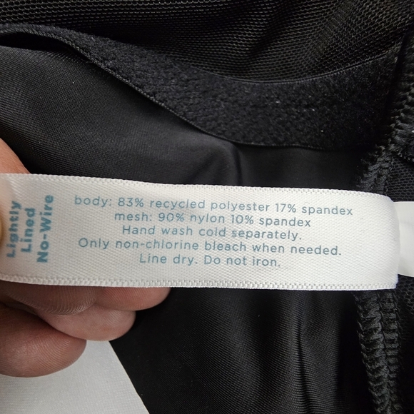 Cacique Swim Black Wrap Front Off Shoulder Tankini Top 26 - Picture 6 of 9